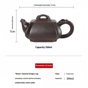 Capacity size: Total length of pot body:   15.3cm Total height of pot body:   7cm Capacity:                              300ml