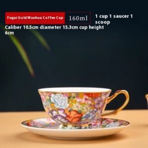 Cup height: 6cm
Cup diameter: 10.5cm
Dish diameter: 15.3cm
Cup capacity: 160ml