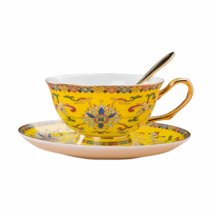 Jingdezhen Enamel Bone China Cup Set